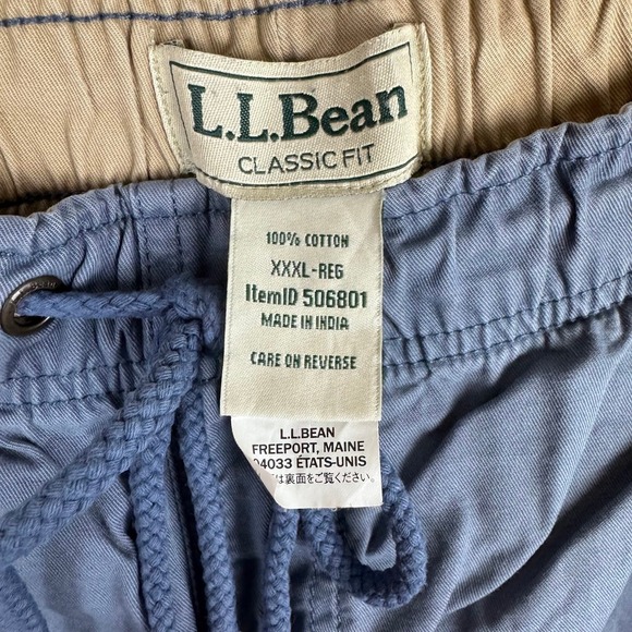 L.L. Bean Men's Blue‎ Cotton Classic Fit Drawstring Casual Shorts XXX-Large - Picture 2 of 5